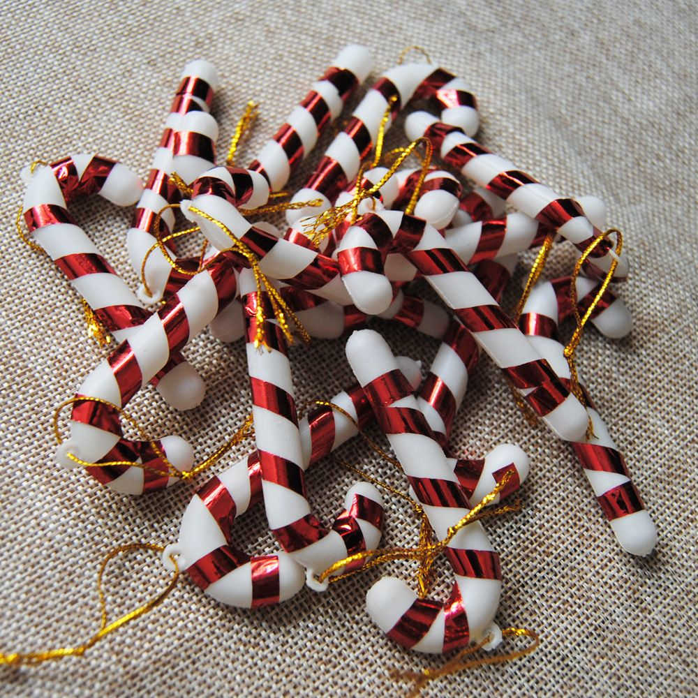 12pcs/lot New Christmas Candy Cane Xmas Tree Hanging Ornaments Home Party Decoration Home decor christmas decorations for home alx