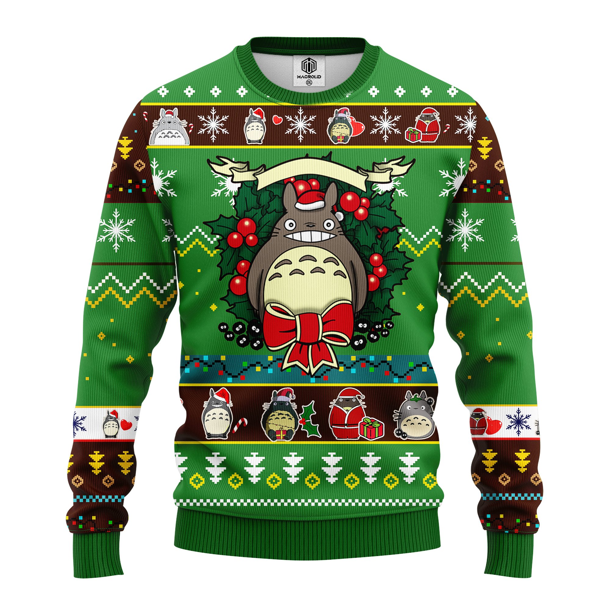 totoro ghibli noel ugly christmas sweater green 1 – Amazing Gift idea – thanksgiving gift