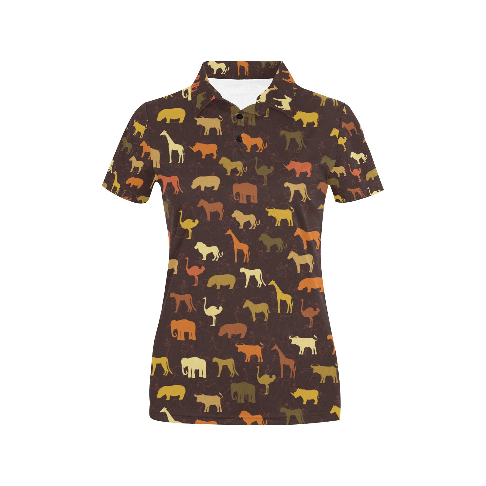 Safari Animal Print Design Lks301 Women’S Polo Shirt