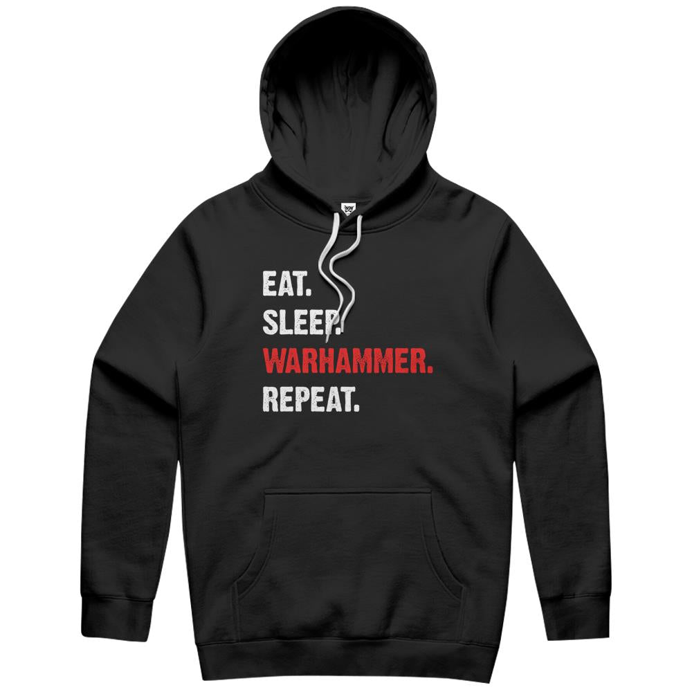 Eat Sleeps Warhammers Repeats Hoodie