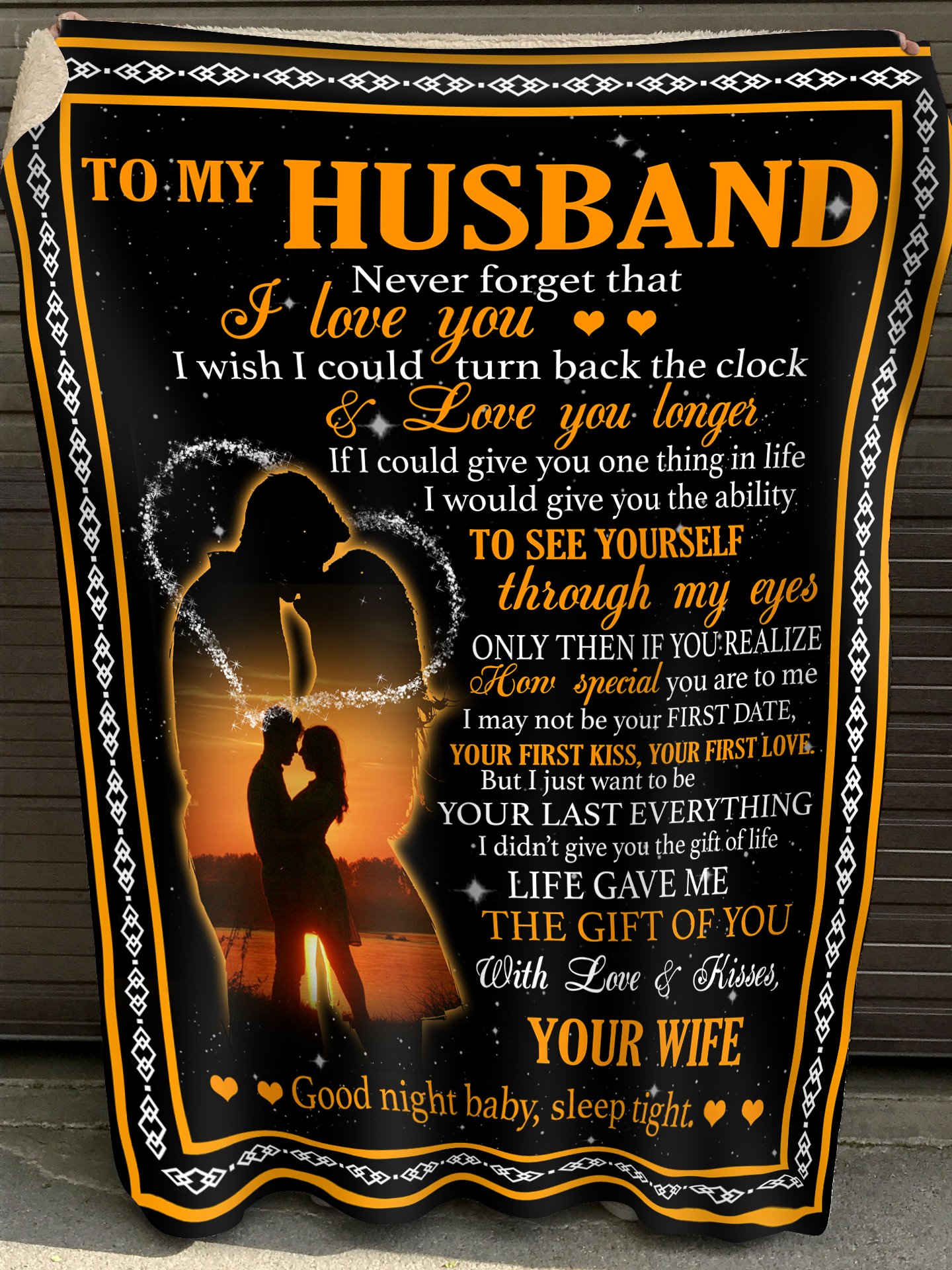 To My Husband I Wish I Could turn Back The Lock And Love You LongerFleece Blanket – Quilt Blanket, Christmas Gift, Birthday Gift, New Year Gift, Anniversary Gift, Valentine Gift, Love From Wife