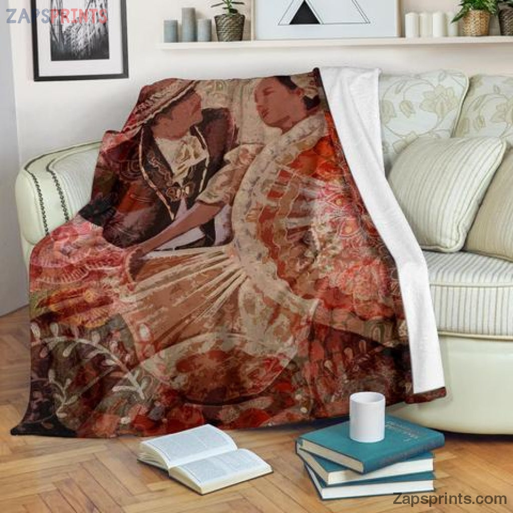 Mexican Blankets With Animals  – Hispanic Culture Xxviii Blanket – Hispanic Fleece Blankets