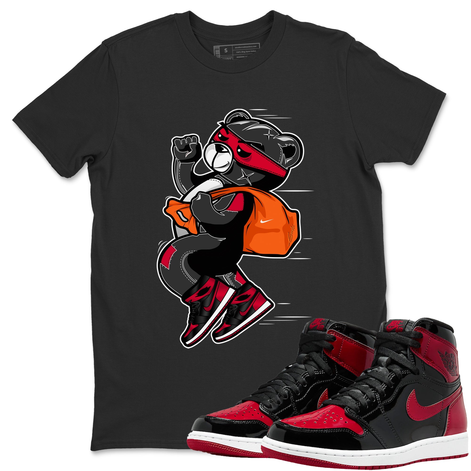 Thief Bear T-Shirt – Air Jordan 1 Bred Patent