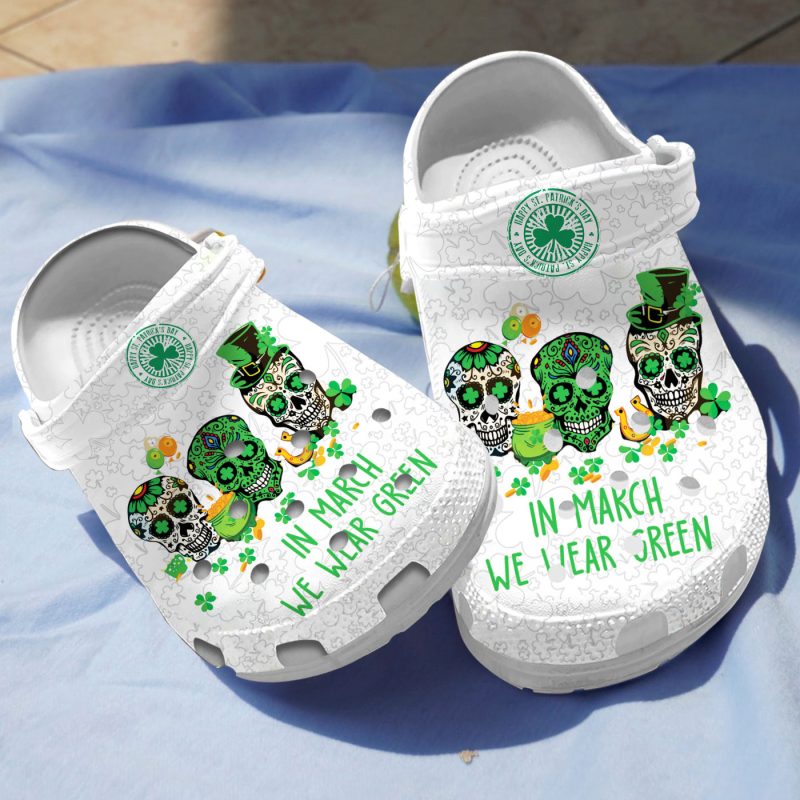 St Patricks Day Irish Sugar Classic Clogs Shoes