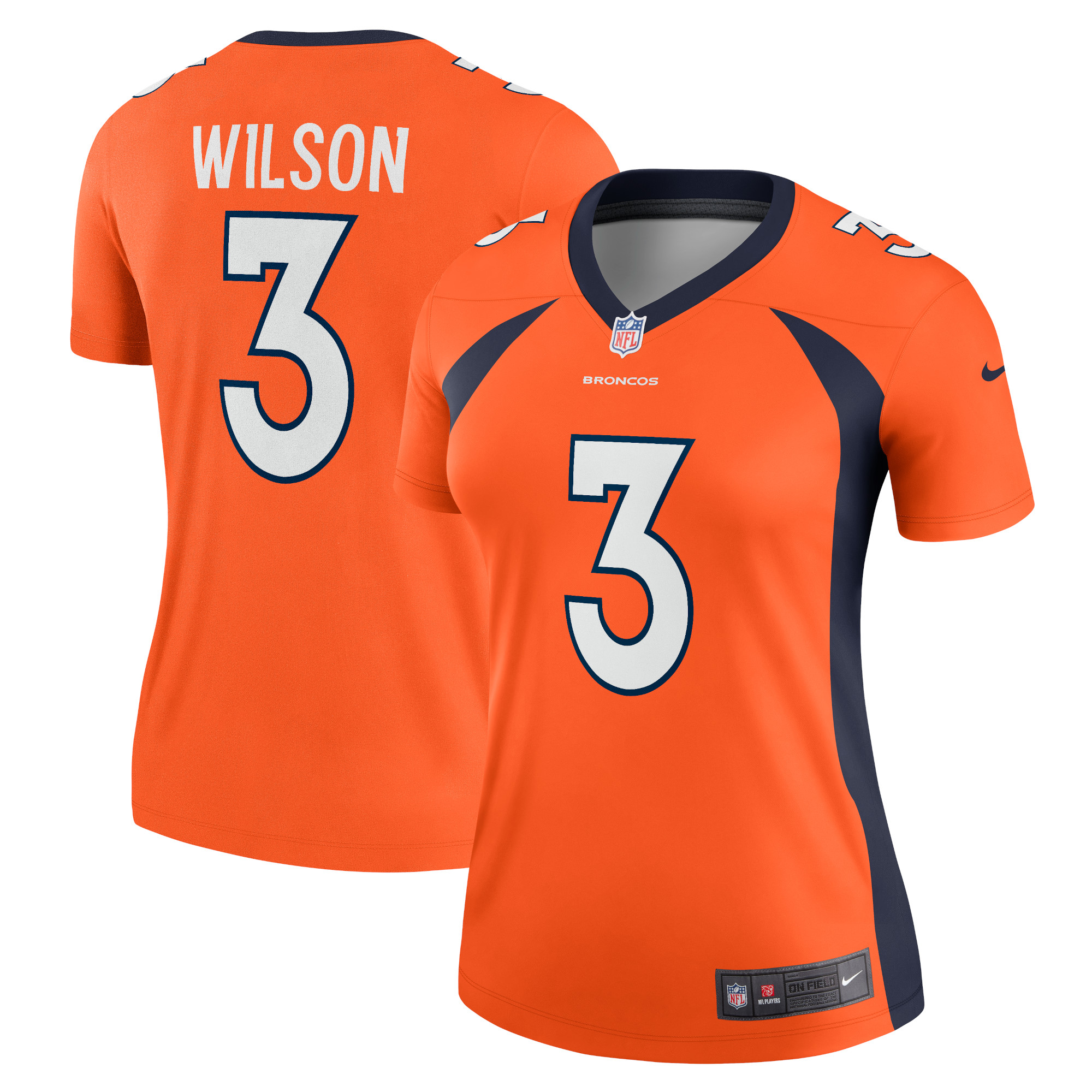 Women’s Denver Broncos Russell Wilson Orange Alternate Legend Jersey