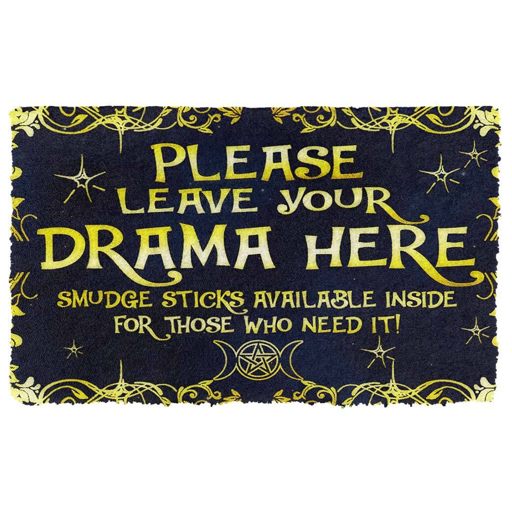 Alohazing 3D Wicca Please Leave Your Drama Here Doormat