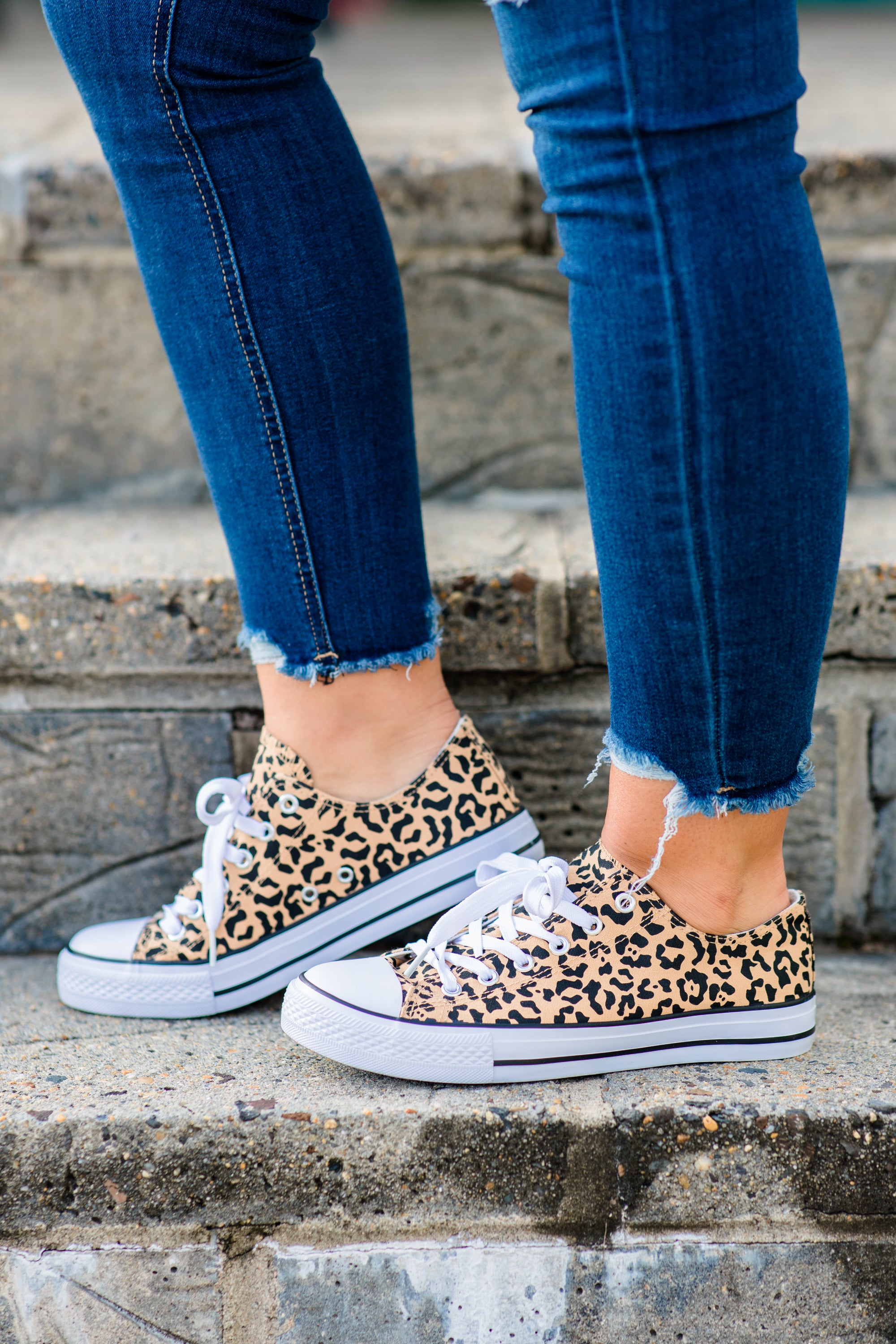 Take A Step Back Brown Leopard Sneakers