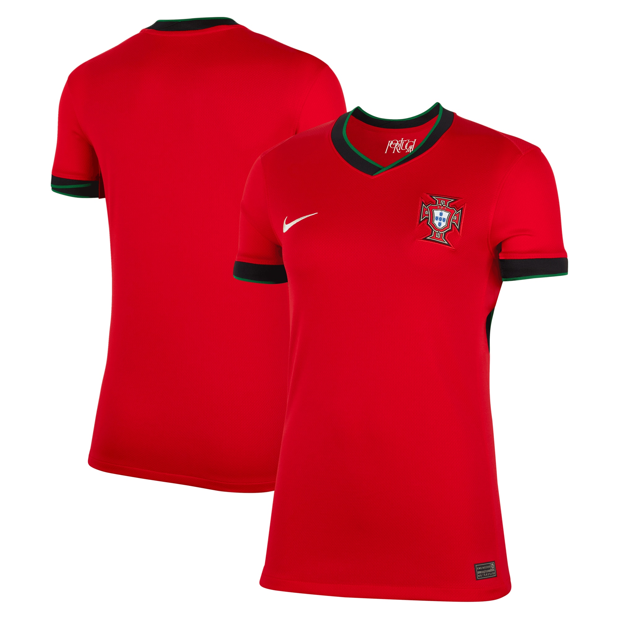 Portugal National Team Women's 2024 Home Replica Blank Jersey – Red