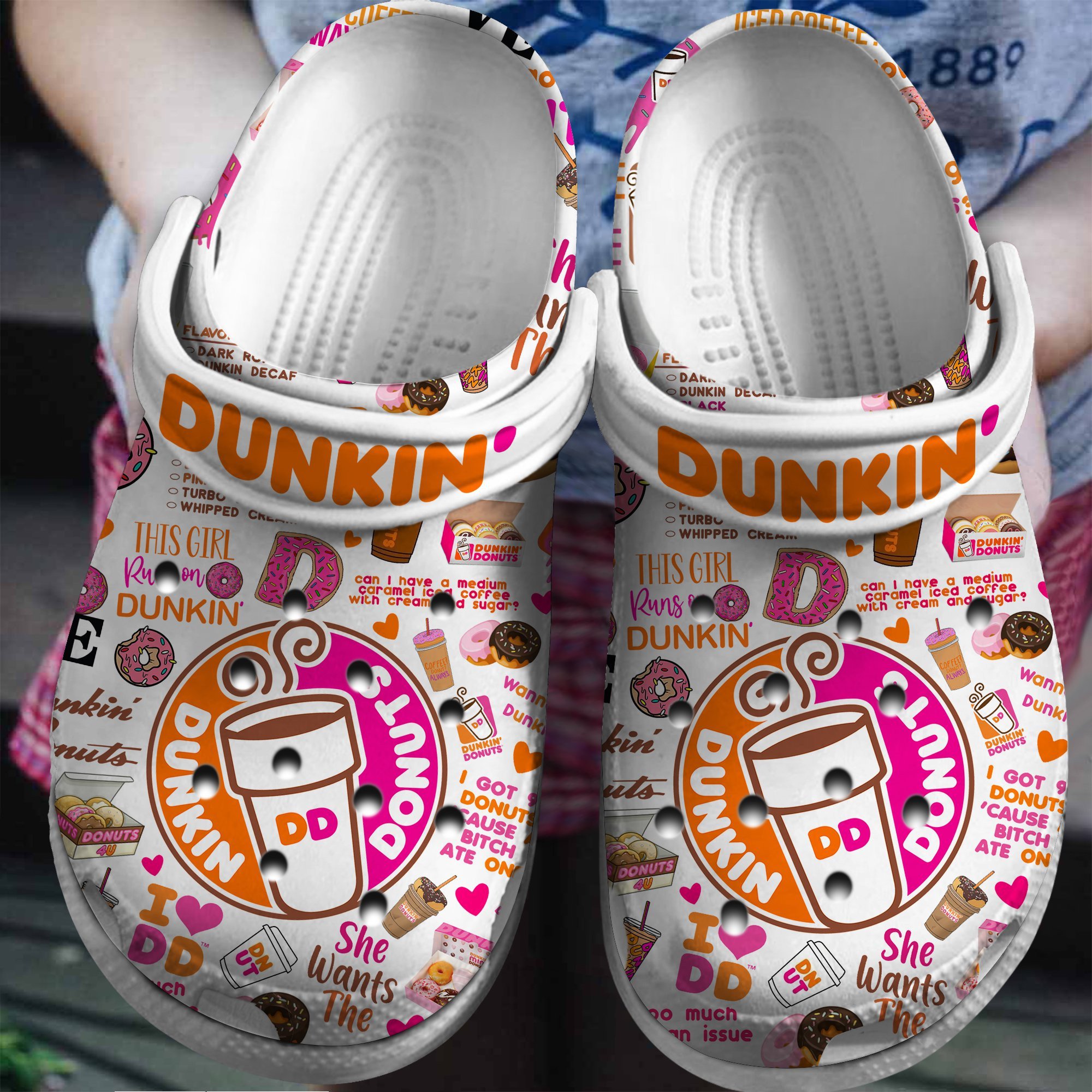 Dunkin Donuts Drink Crocs Crocband Clogs Shoes Comfortable For Men Women and Kids 7