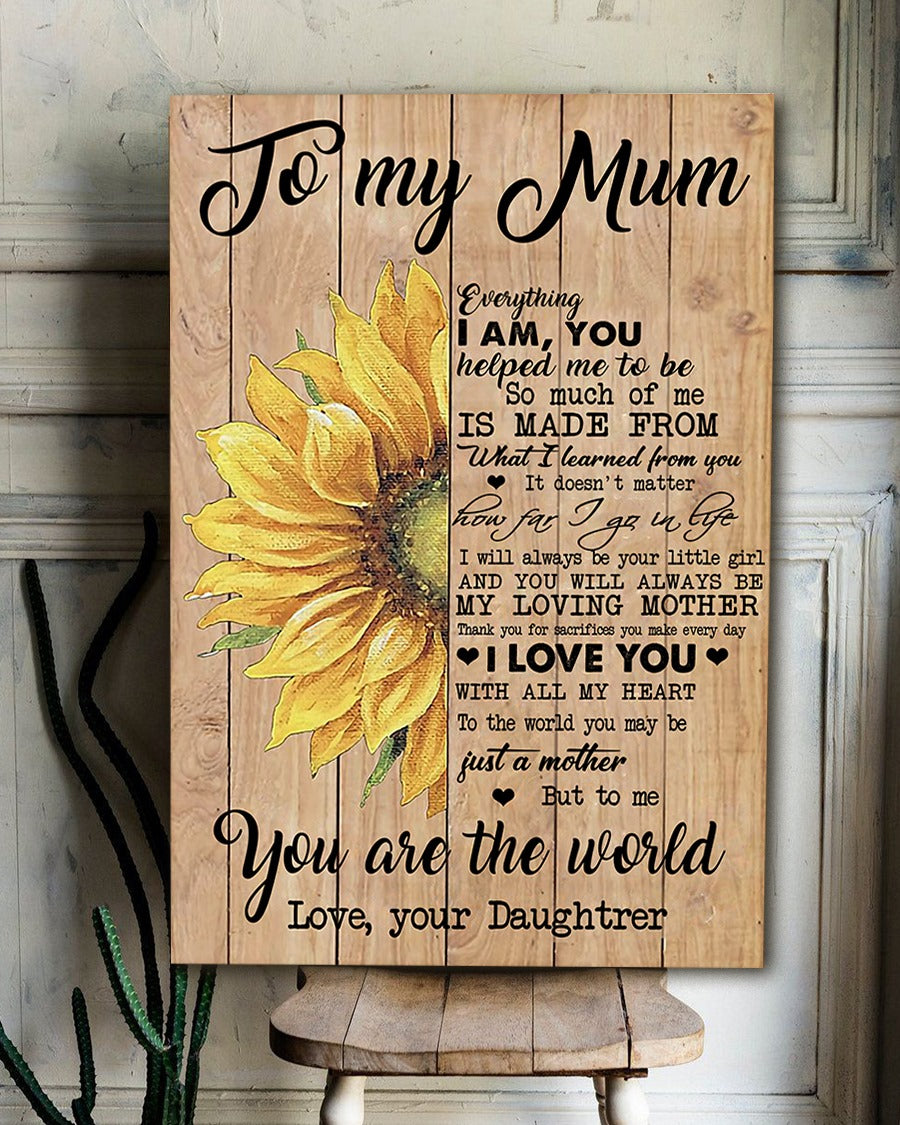 You Helped Me Portrait Canvas, 1st Mother’s Day, Gift For Mom, Warm Home Decor Wall Art Visual Art