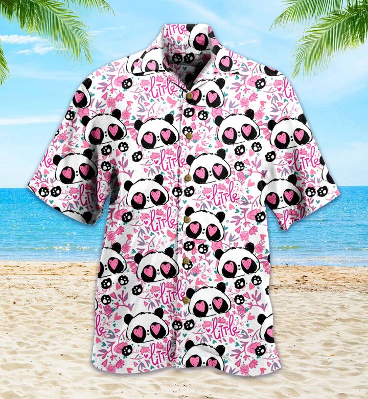 Panda Pink 3D Hawaiian Shirt