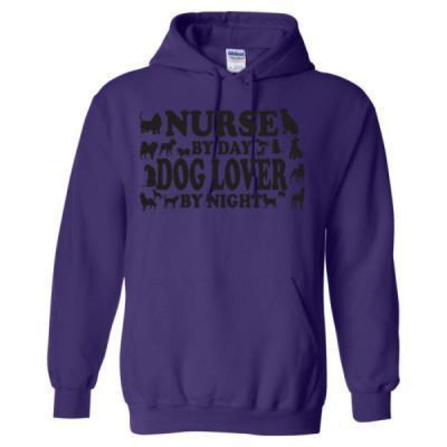 AGR Nurse By Day Dog Lover By Night – Heavy Blend™ Hooded Sweatshirt