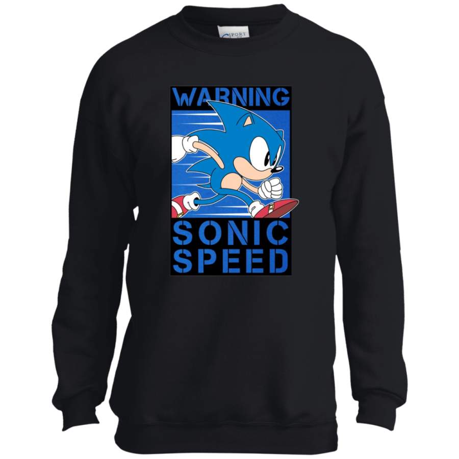 SEGA Sonic the Hedgehog Warning Sonic Speed Youth Tshirt/LS/Sweatshirt/Hoodie