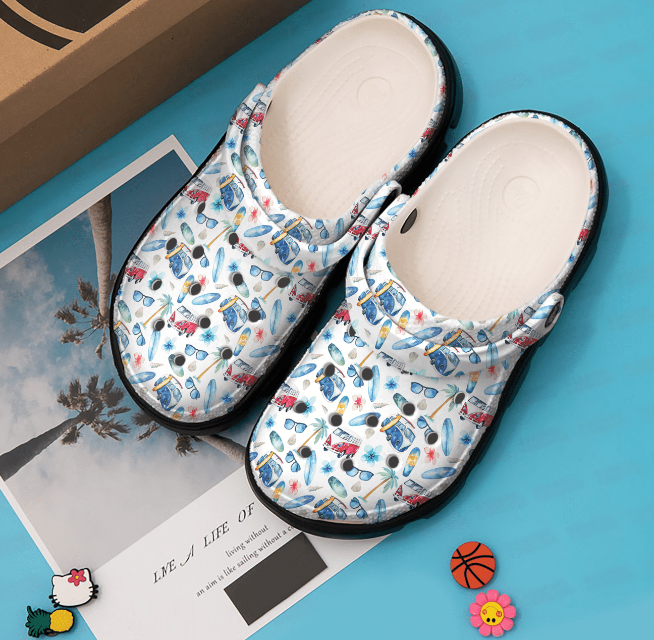 Surfing Personalized Clog, Custom Name, Text, Color, Number Fashion Style For Women, Men, Kid, Print 3D Summer Vibe