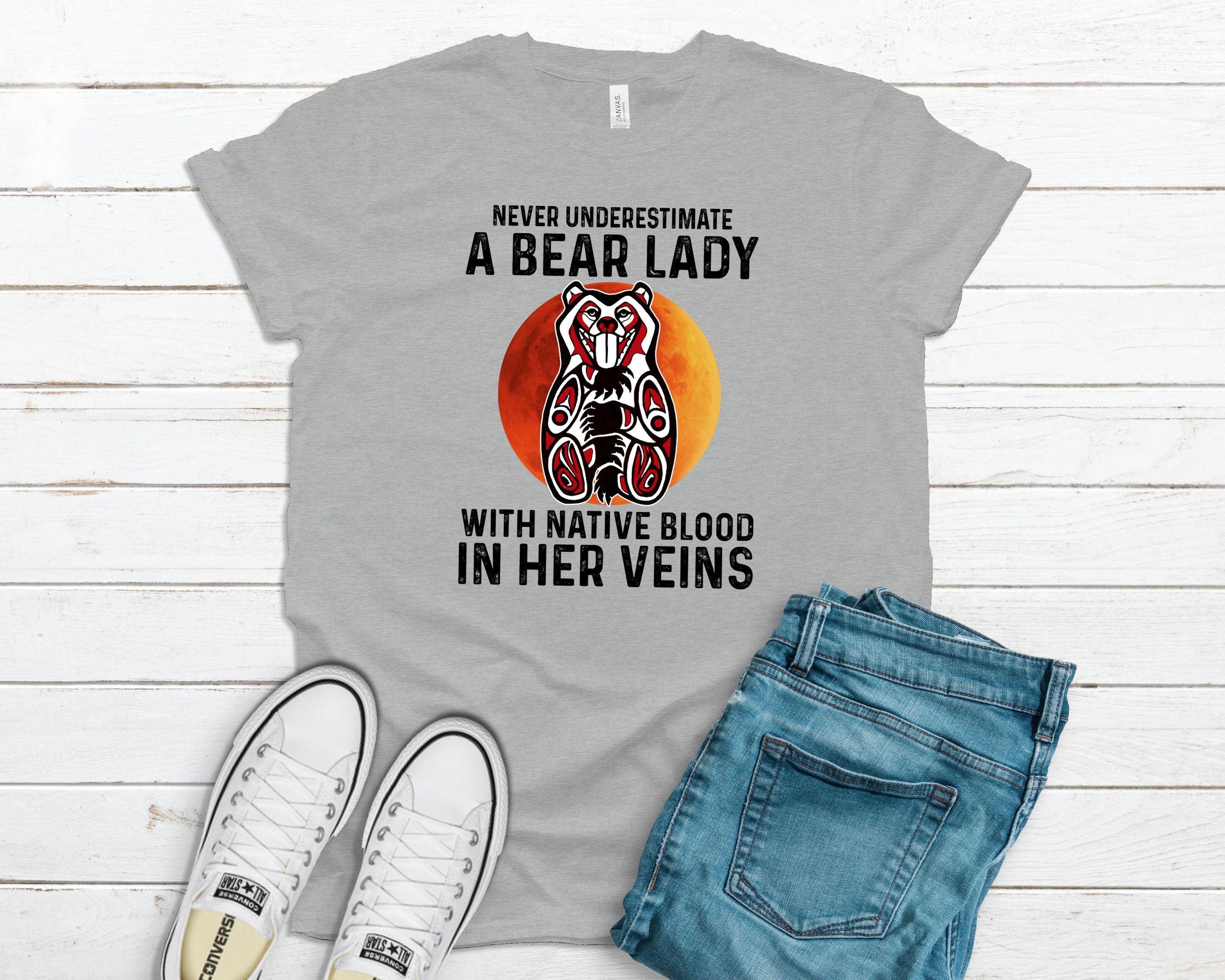 A Bear Lady Shirt, Native Blood Shirt, Native American Zodiac Sign Shirt