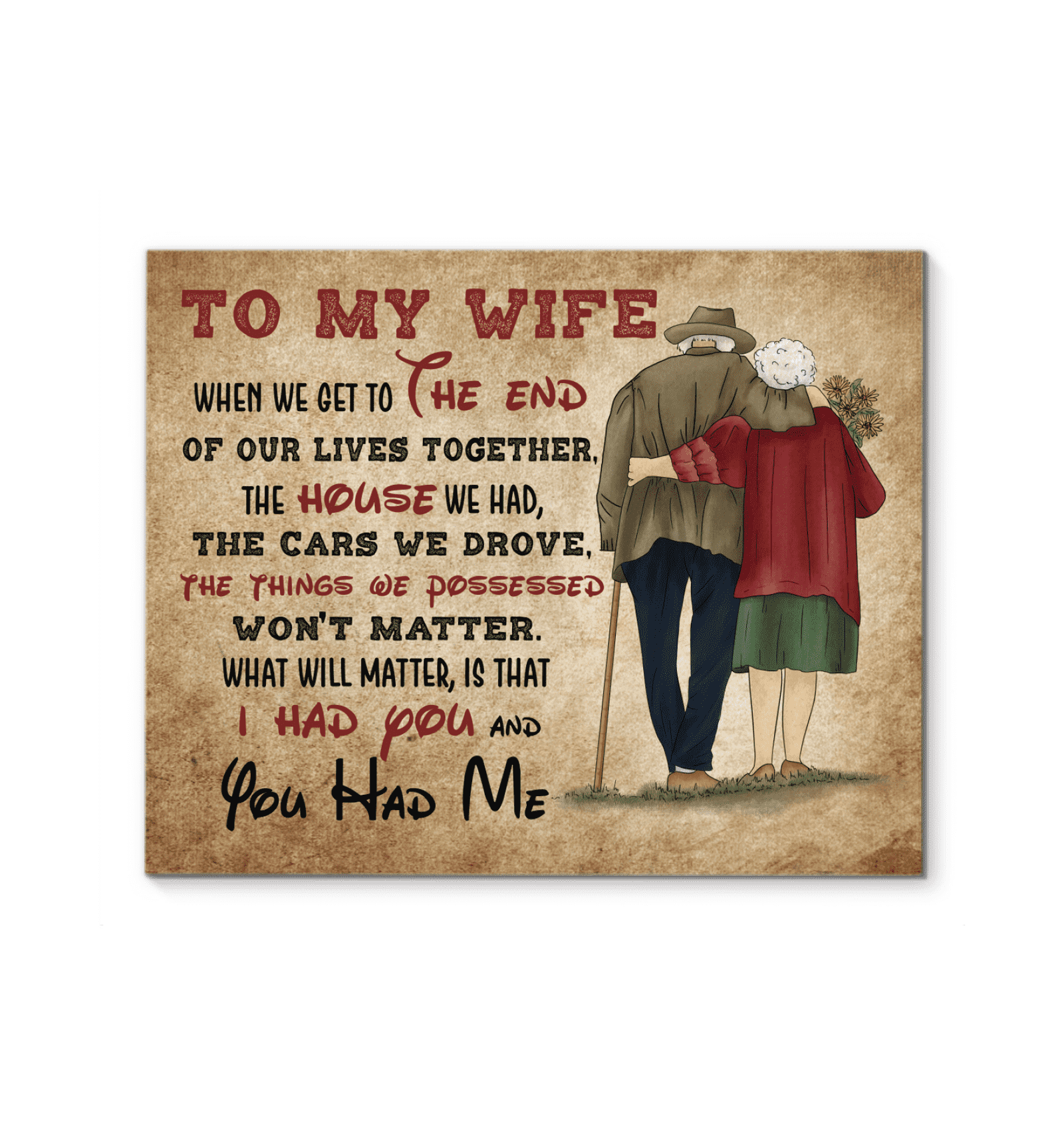 Canvas – To My Wife – You Had Me Gift For Family, Wall Art Decor, Canvas Print, Home Decor