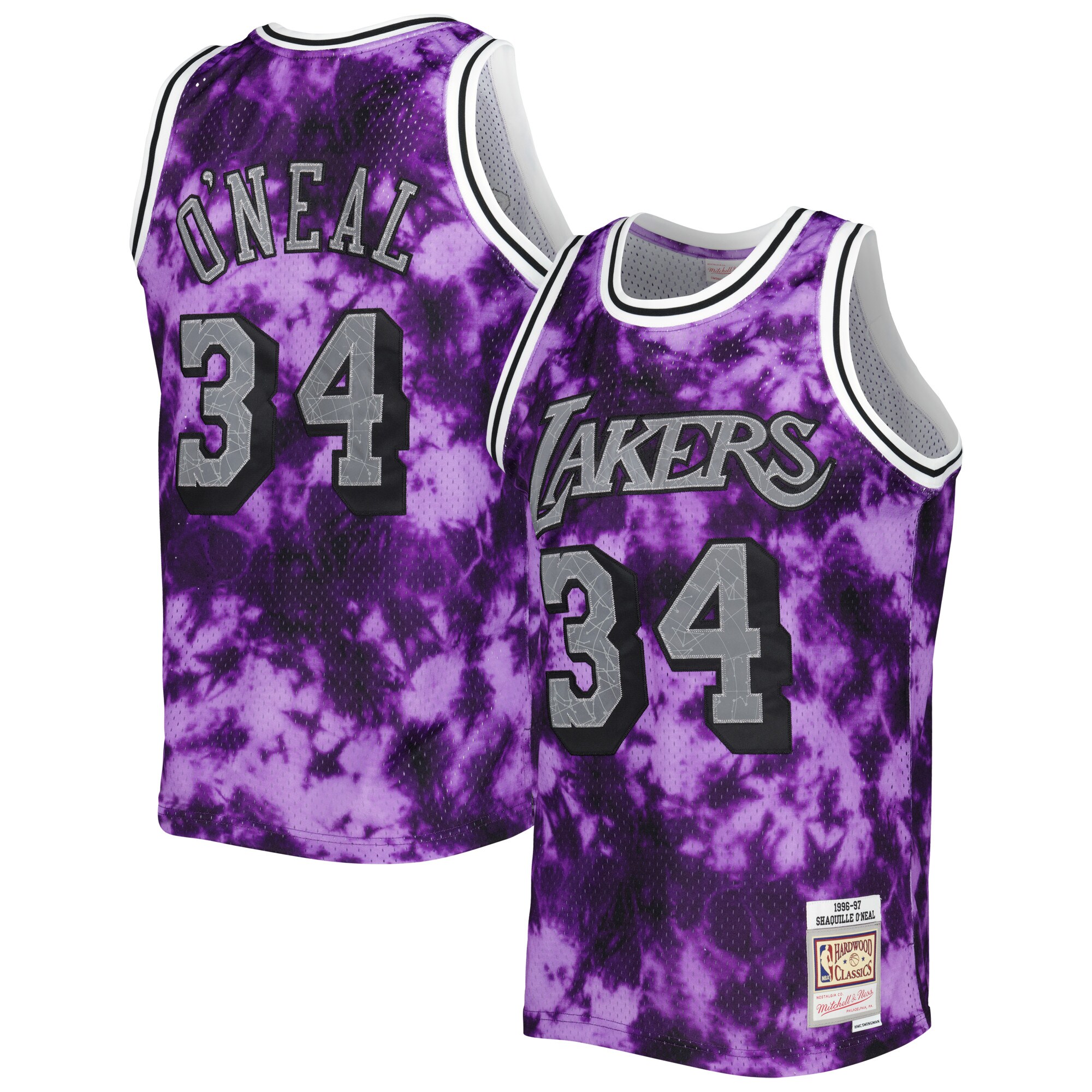 Shaquille O'Neal Los Angeles Lakers Mitchell & Ness 1996/97 Galaxy Swingman Jersey – Purple