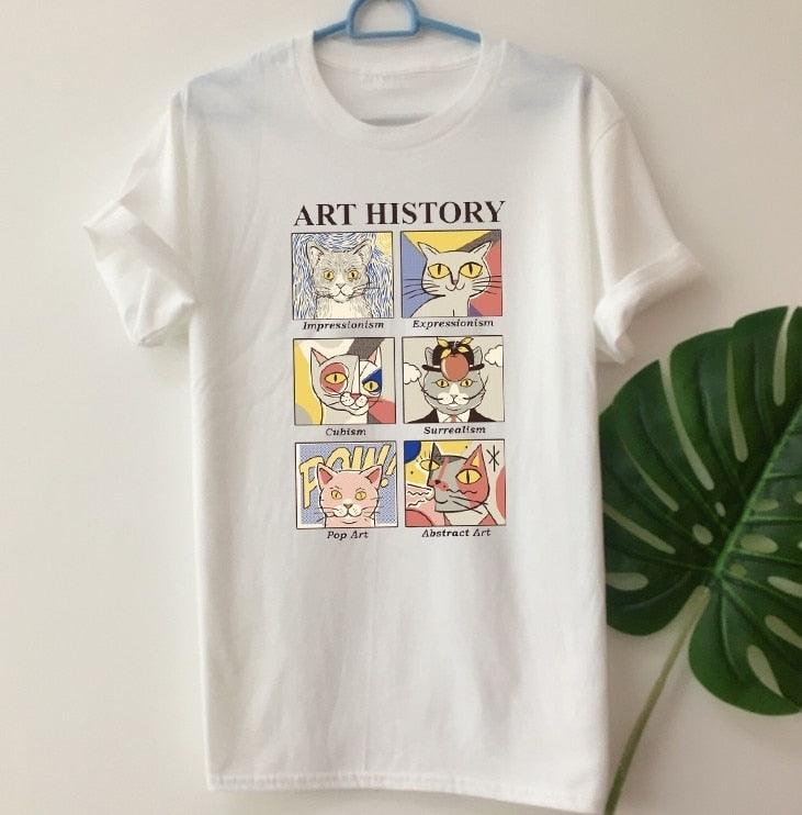 Art History Cat Funny T Shirt