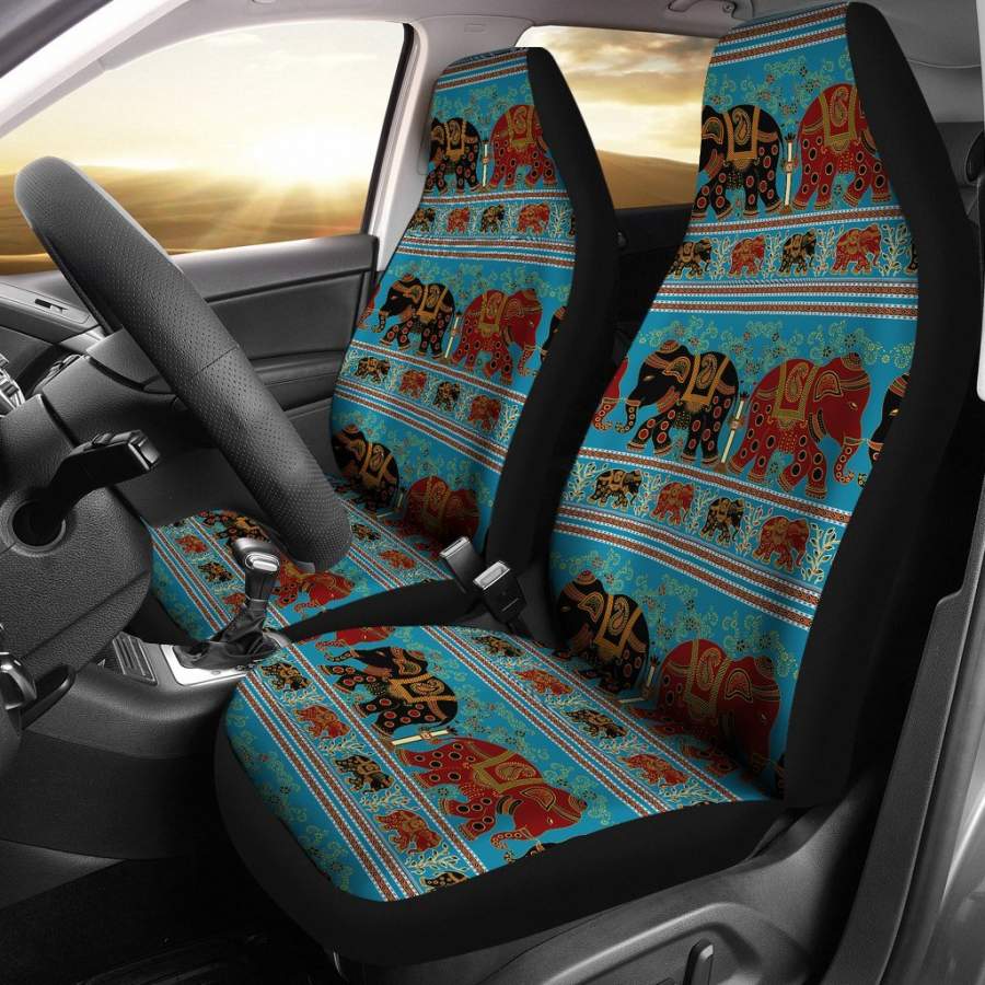 Tribal Elephant Print Universal Fit Car Seat Cover