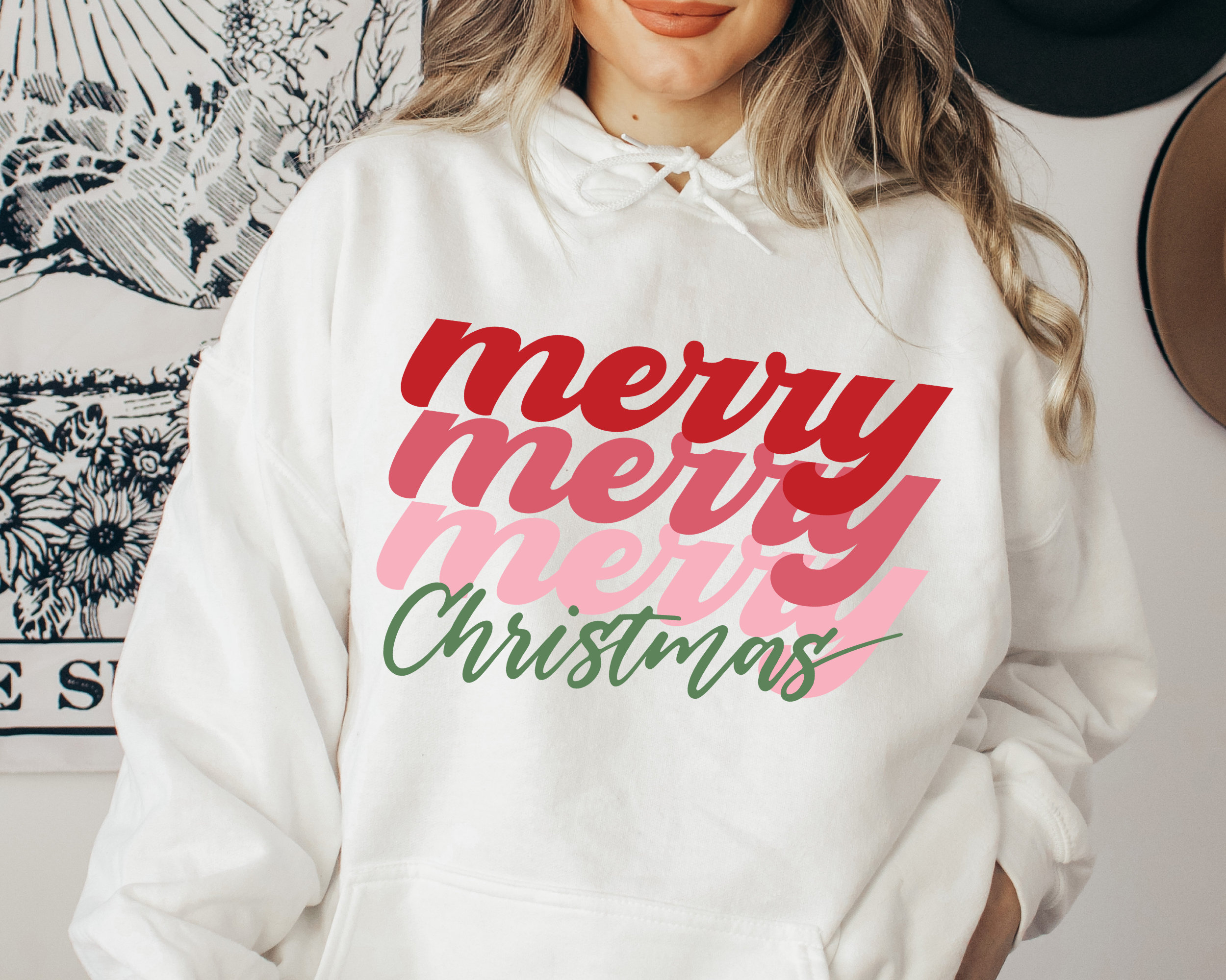 Merry Merry Merry Christmas Sweatshirt, Christmas Sweatshirt, Christmas Family Shirt, Christmas Shirt, Christmas Gift, Holiday Hoodie