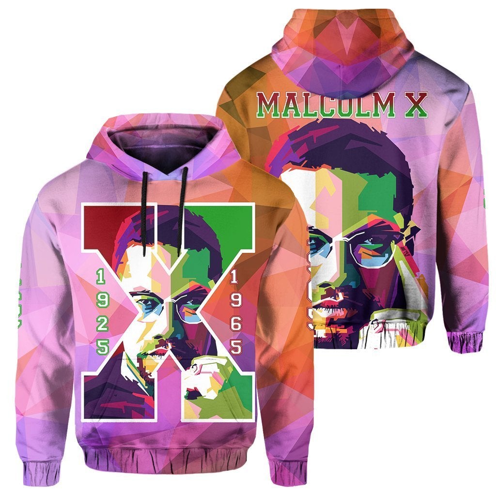 Wonderprint Hoodie – African American Malcolm X Pullover