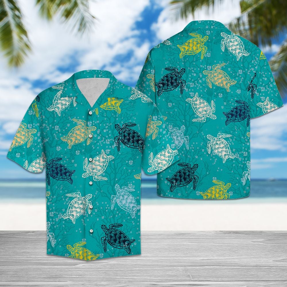 Sea Turtle Pattern Hawaii Lover Hawaii Shirt For Men Women Ha74889