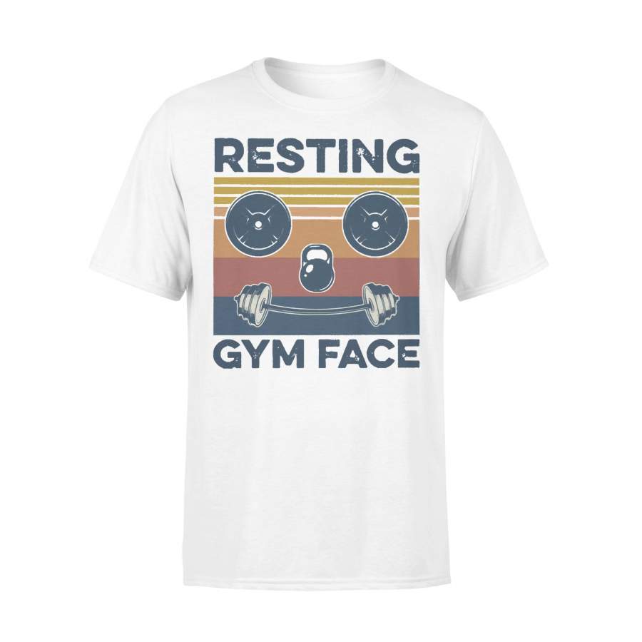 Resting Gym Face Vintage Fitness T-shirt