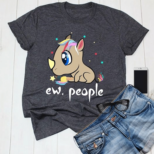 Unicorn Ew people cute T shirt hoodie sweater VA95