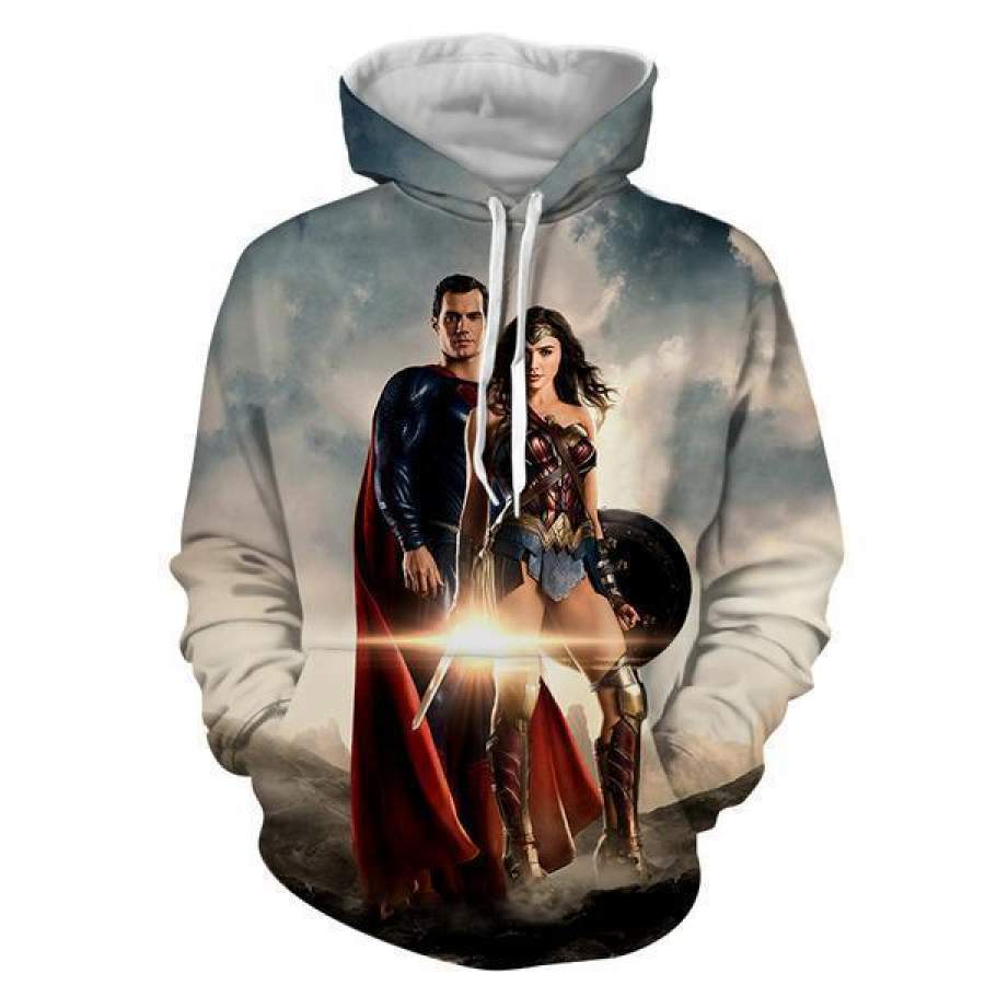 Wonder Women & Super Man 3D Hoodies – Wonder Women Clothing – Jacket