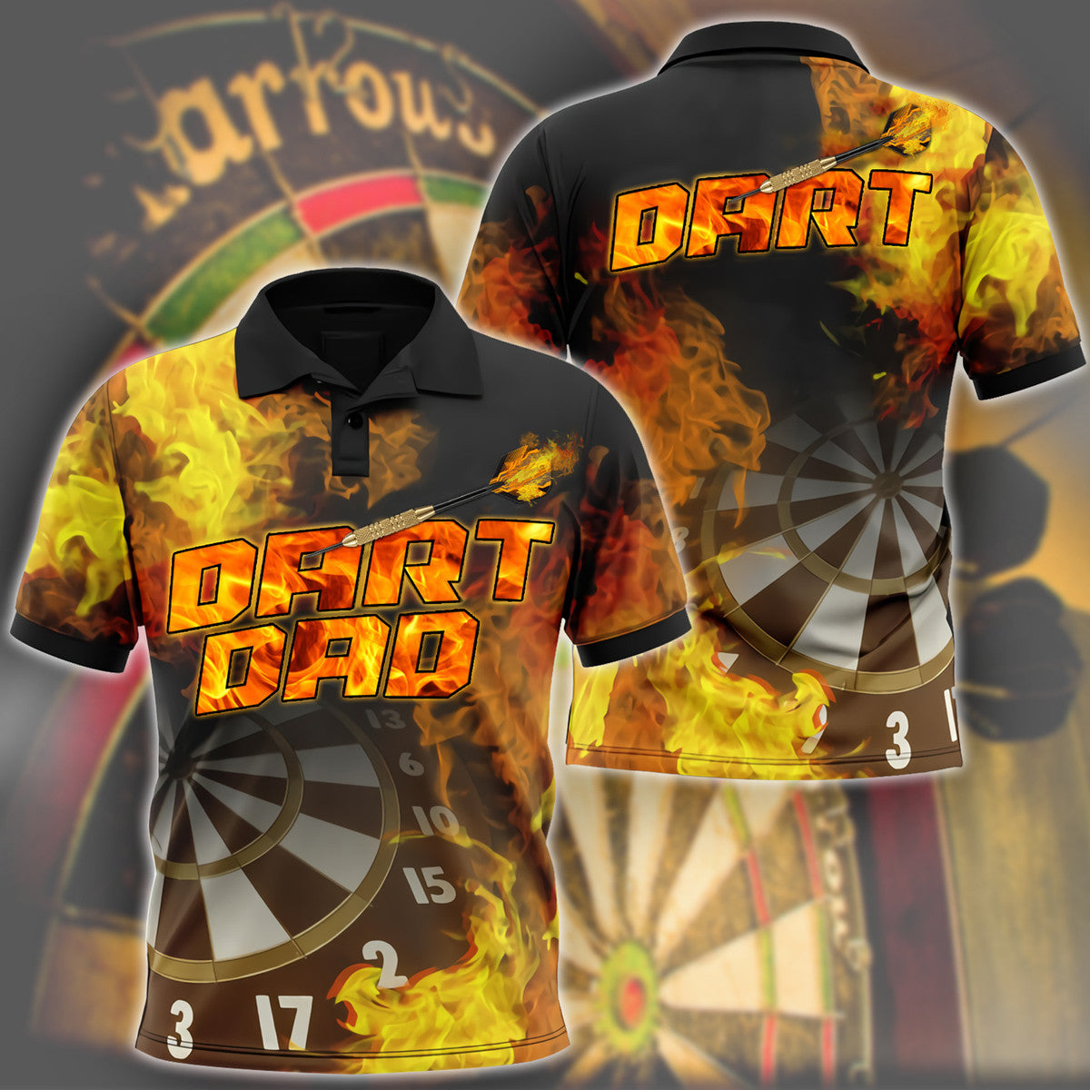 Personalized Name Darts Dad All Over Printed Unisex Shirt, Gift For Dad Dart