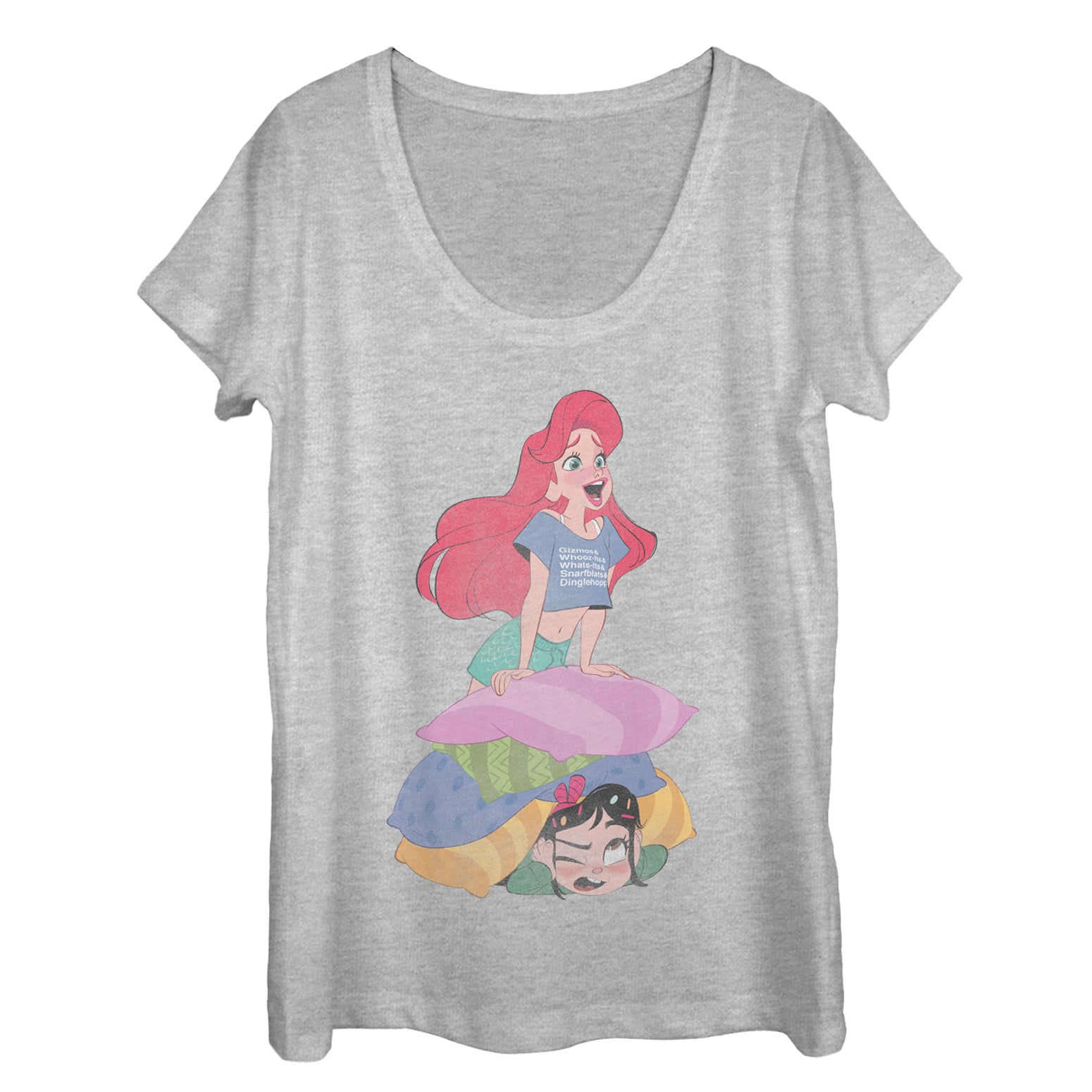 Ralph Breaks The Internet Women’S Ariel Pillow  Scoop Neck