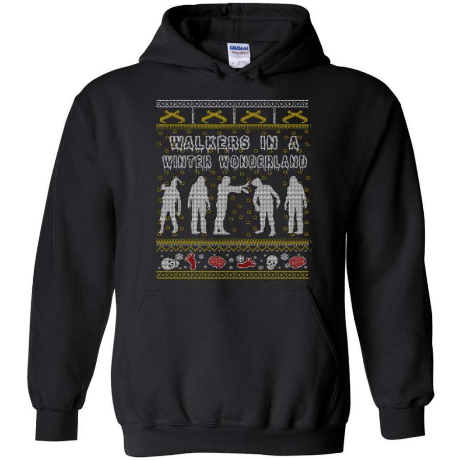 The Walking Dead Ugly Christmas Sweatshirt Sweater Hoodie TWD Zombie Grr Argh – Hoodie