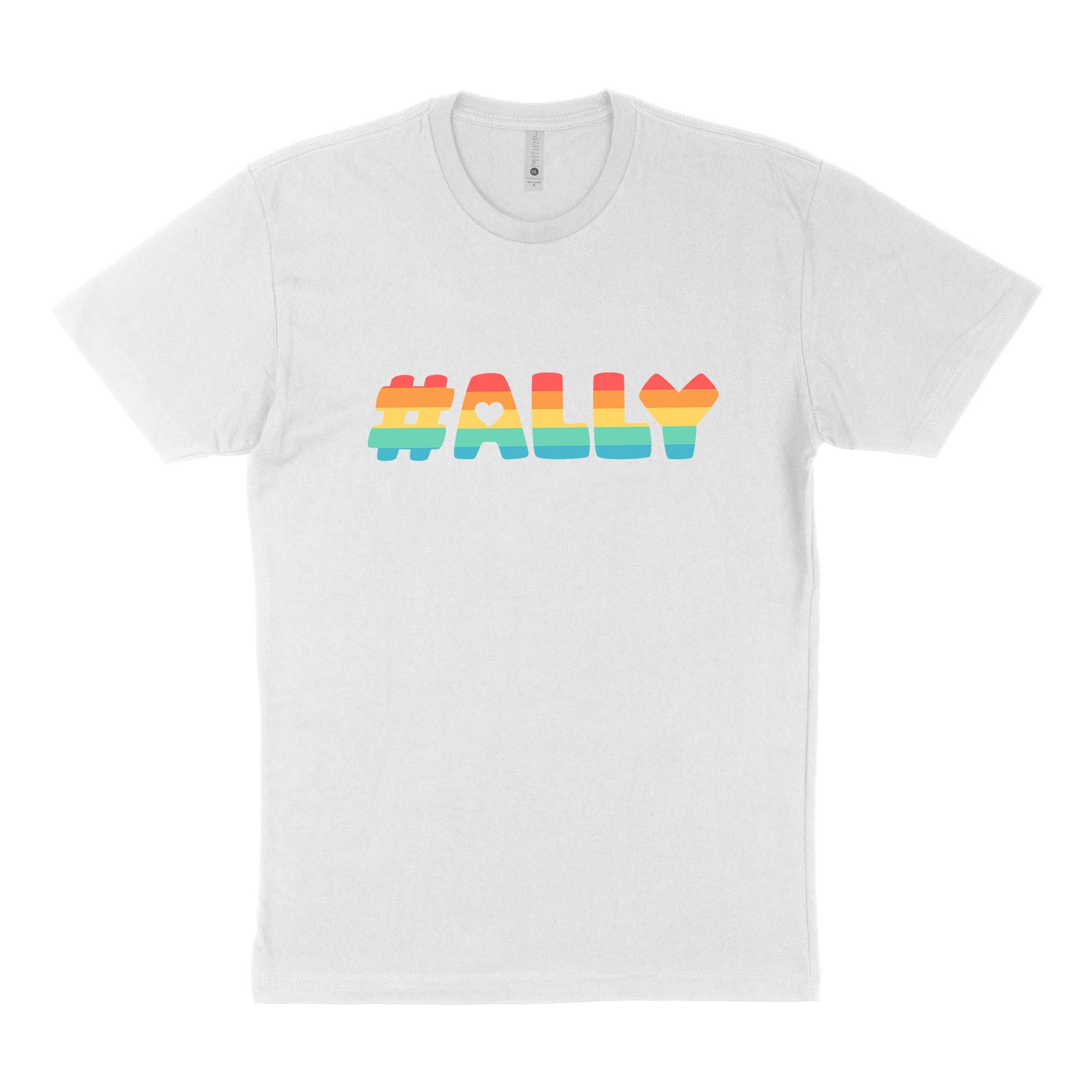 LGBT Unisex’s Graphic Tees, LGBT Fashion Designs, Graphic Unisex T-Shirt, Husband Wife Personalized Gifts, #Ally Next Level 3600 Unisex T-Shirt