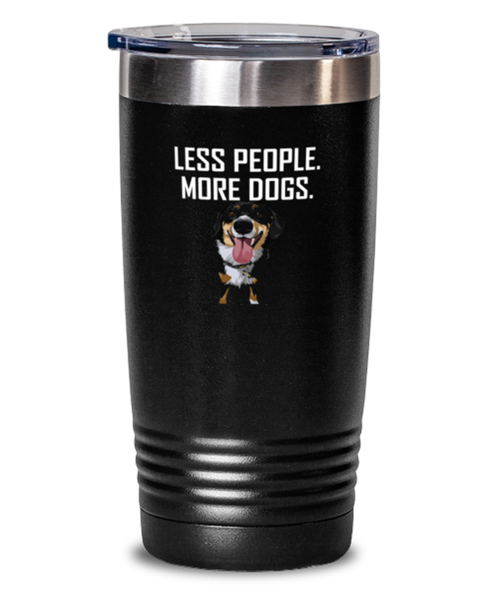 20 Oz Tumbler Stainless Steel Insulated  Funny Less People More Dogs Bernese Mountain