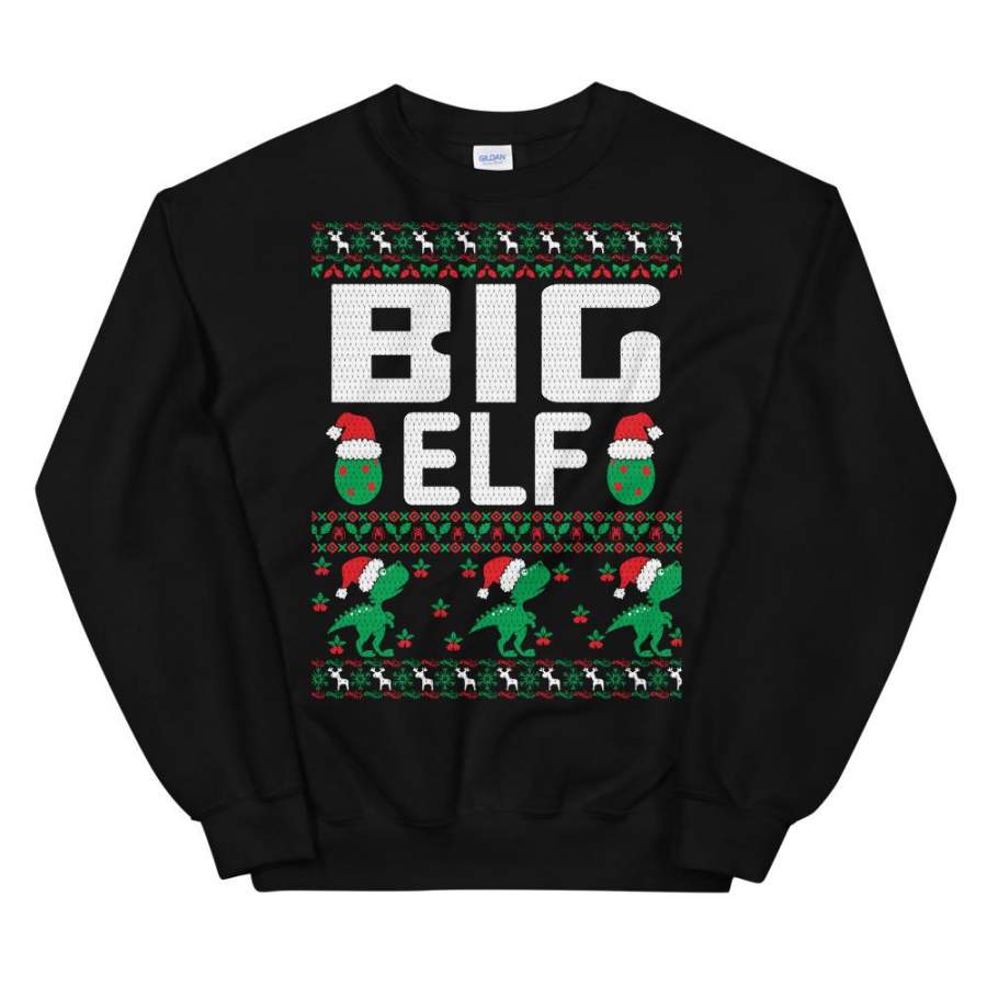 Big Elf Christmas Ugly Sweater Party Unisex Sweatshirt