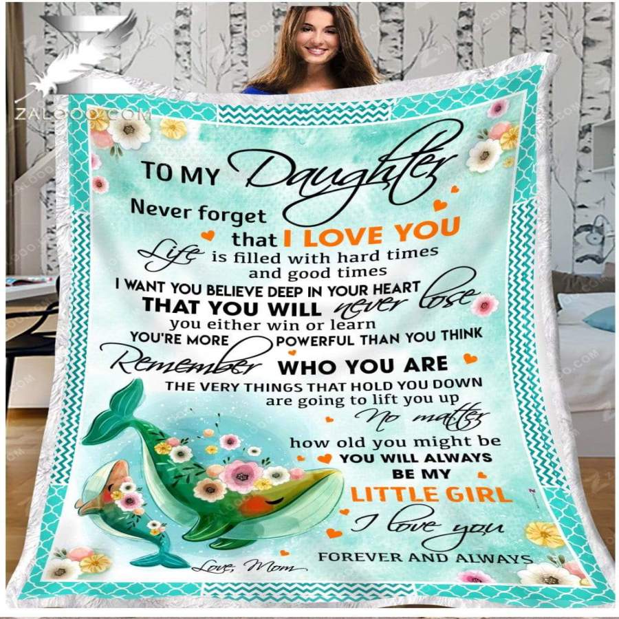 Zalooo – Custom Fleece Blanket – To my Daughter – You’re more powerful than you think