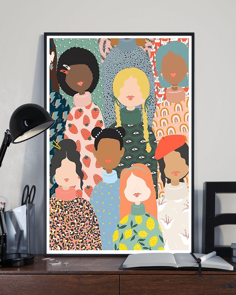 African – Black Art – Band Of Women Vertical Canvas And Poster | Wall Decor Visual Art