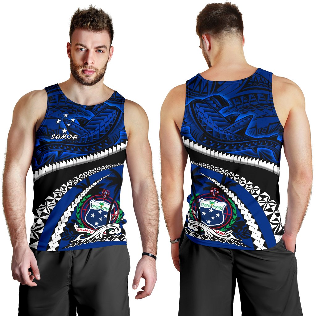 Samoa Men Tank Top Polynesian Shark Tattoo K4 - TattoosCafe