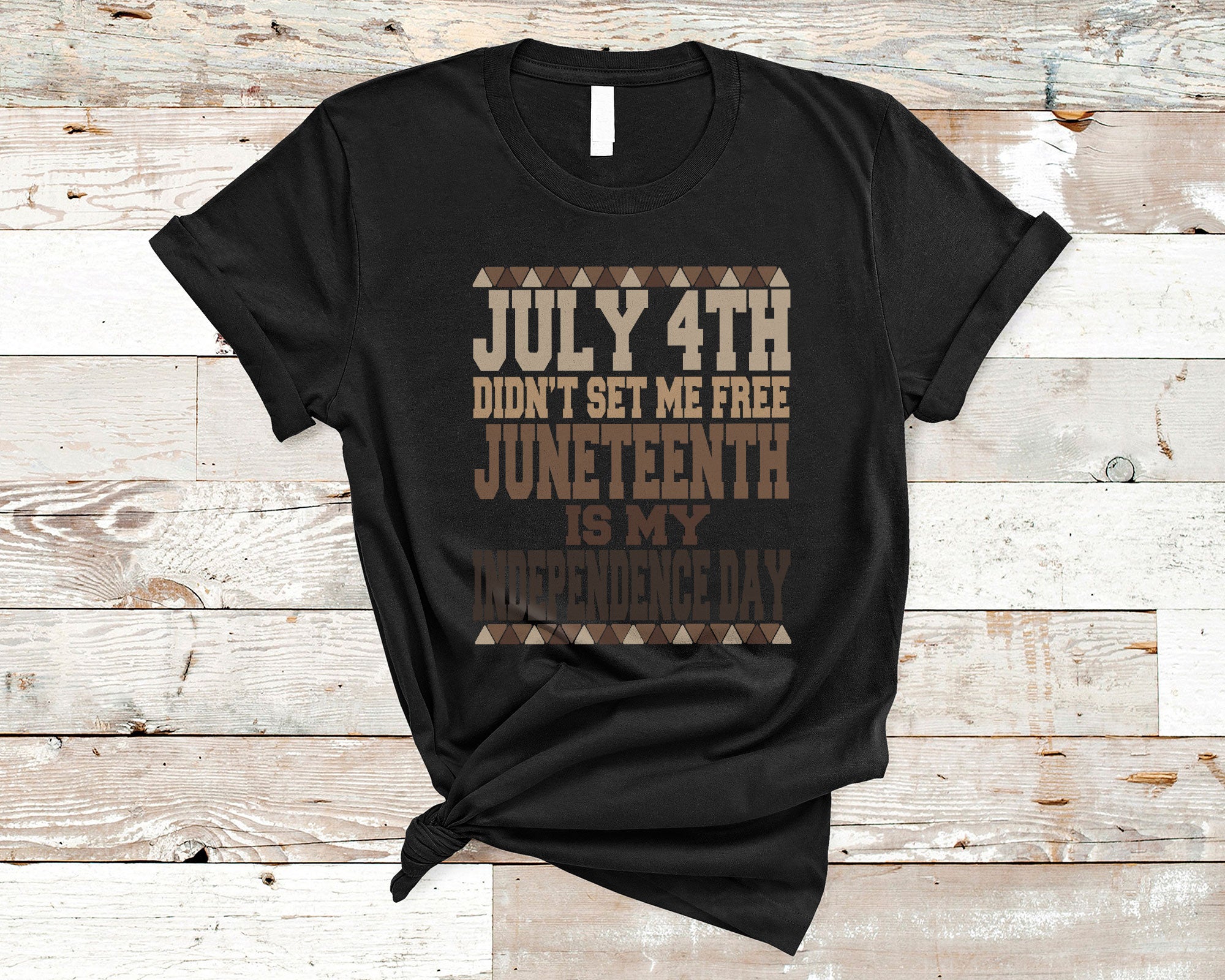 Juneteenth Black Shirt Juneteenth Is My Independence Day Cool Black African Melanin T-Shirt