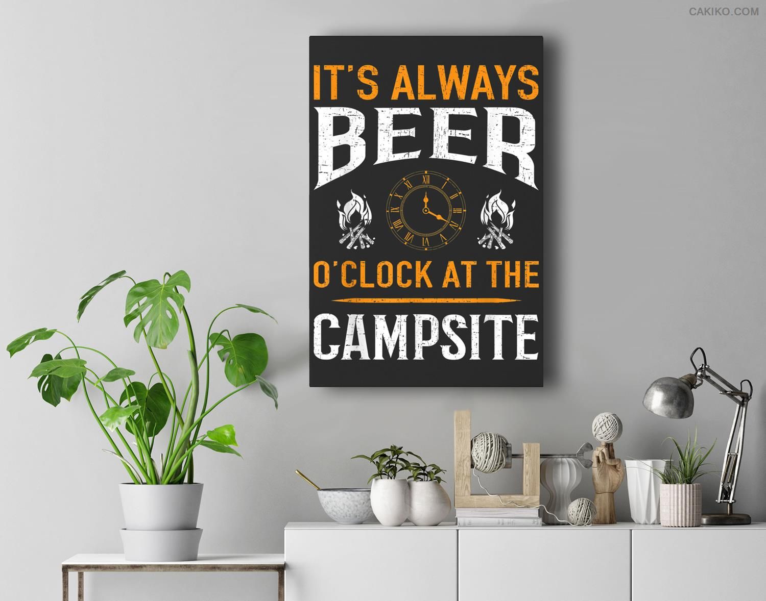 Always Beer O Clock At The Campsite Camping Premium  Canvas