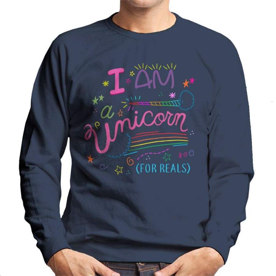 Unicorn Sketch For Reals Men’s Sweatshirt