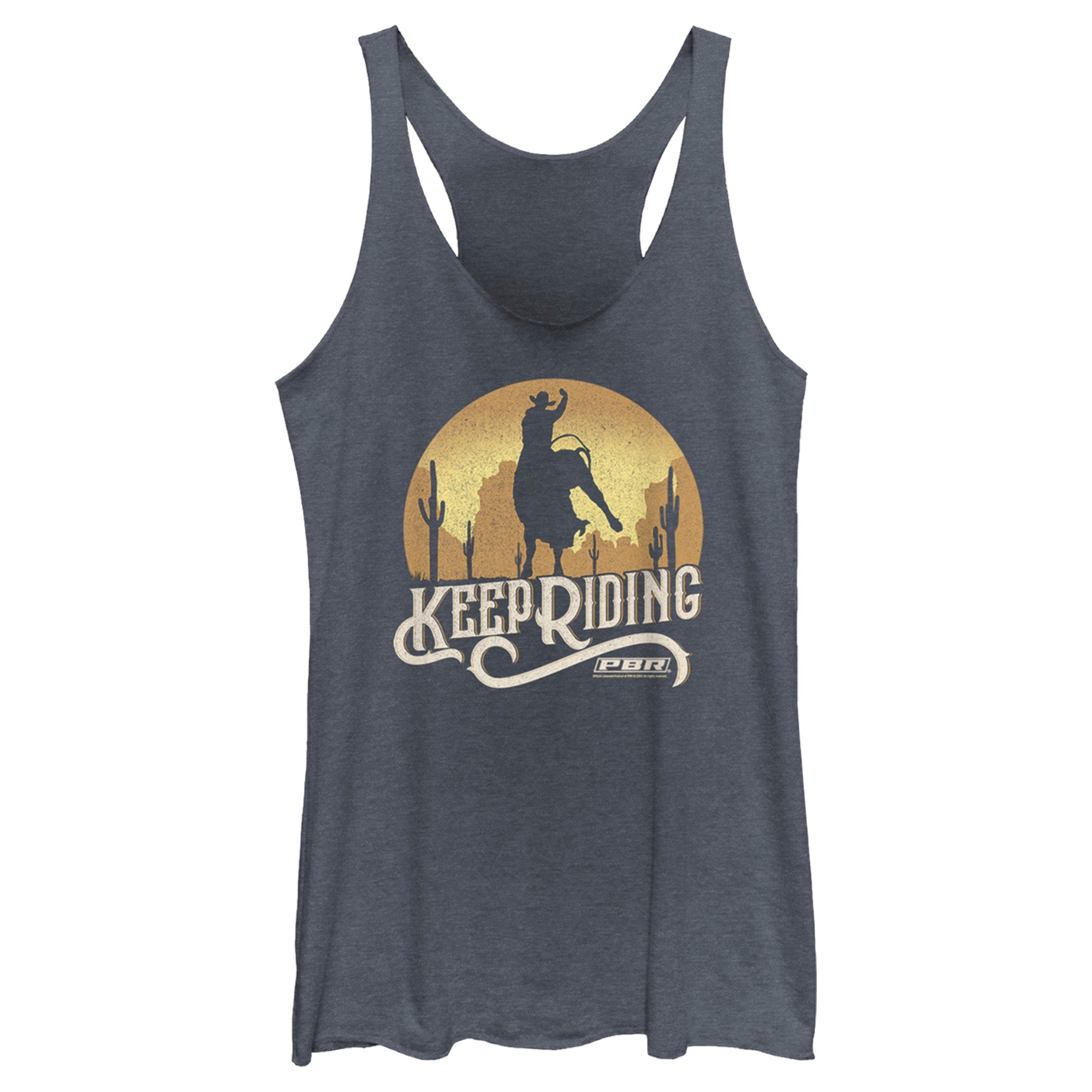 Women’S Professional Bull Riders Keep Riding Racerback Tank Top