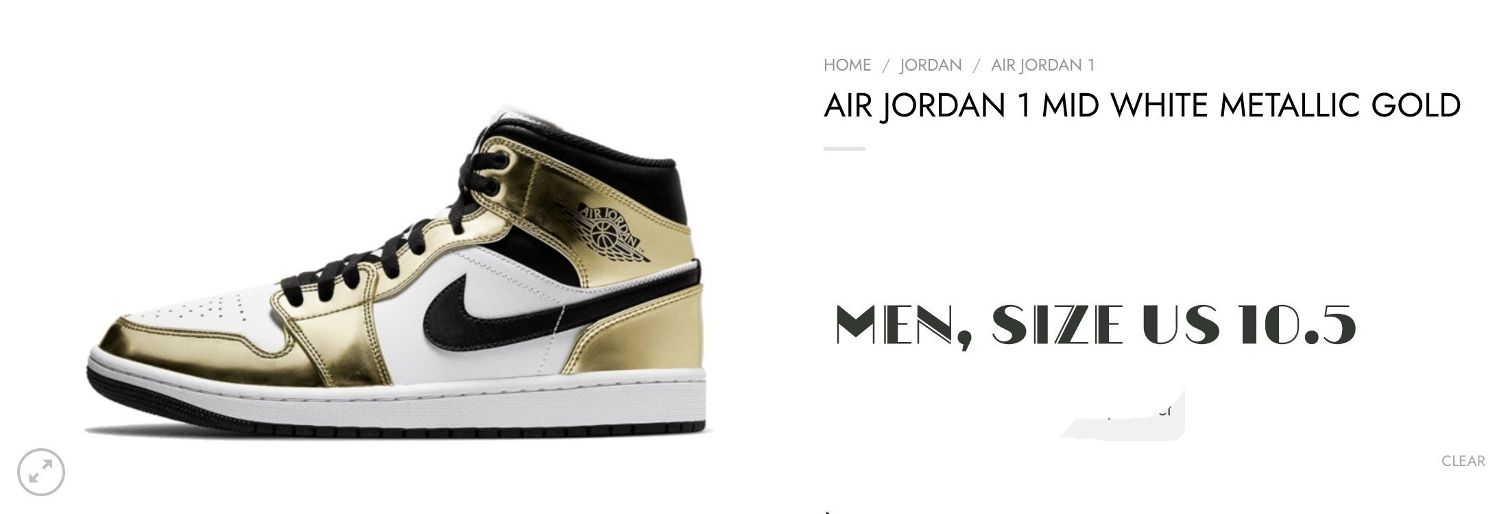 JD 1 Mid White Metallic Gold 601024