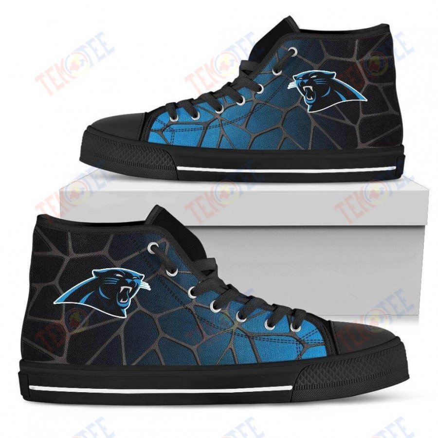 Mens Womens Carolina Panthers Gradient High Top Shoes Colors Air Cushiontop Quality TMT873