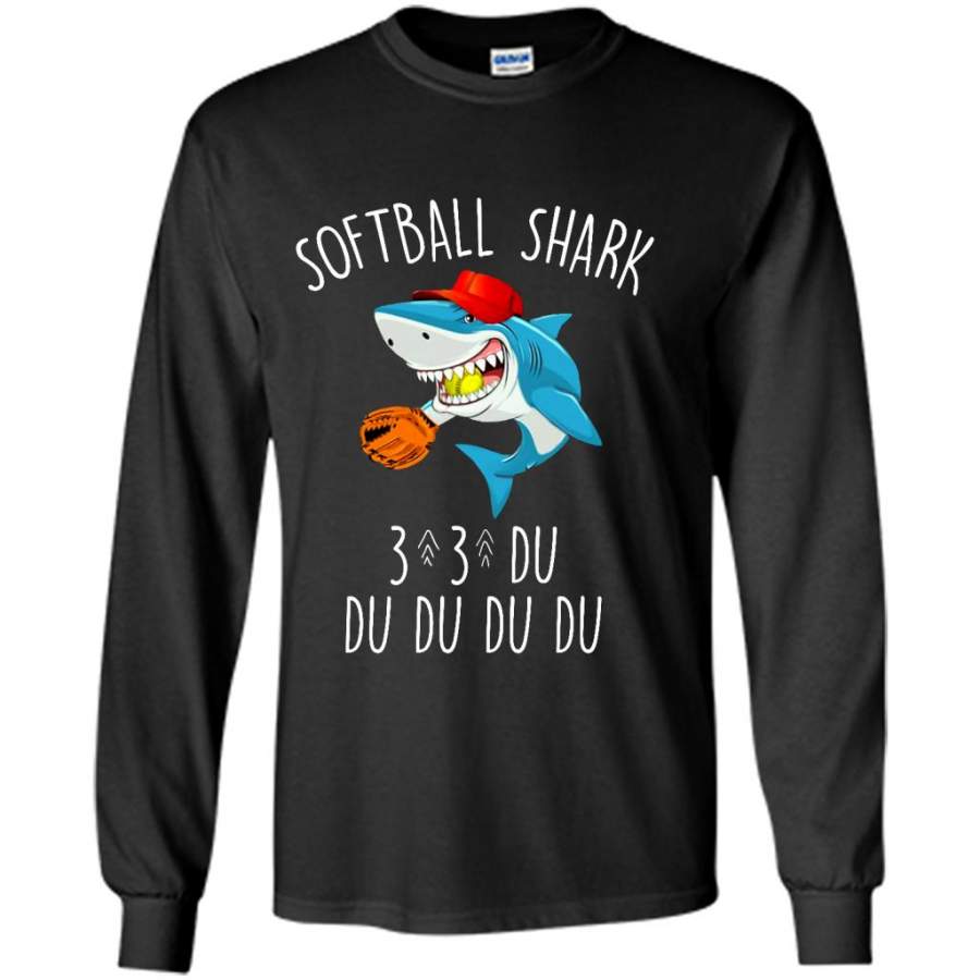 Softball Shark Du Du Du B – Gildan Long Sleeve Shirt