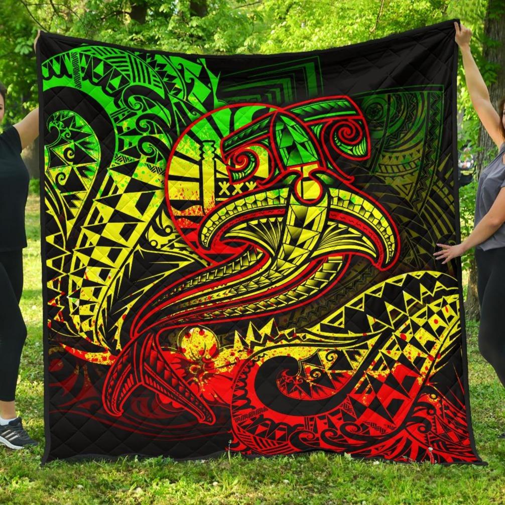 Tahiti Premium Quilt – Reggae Shark Polynesian Tattoo – BN18