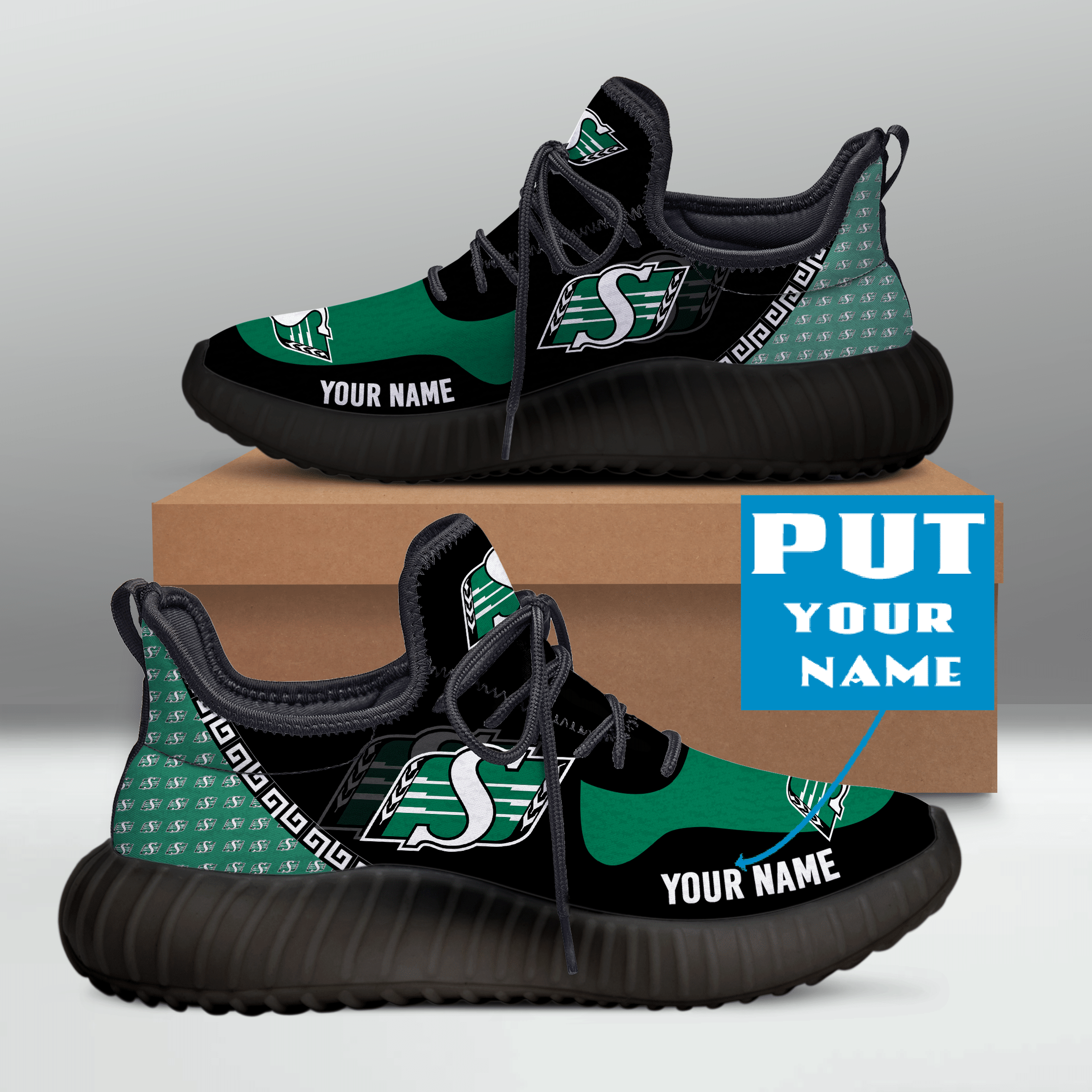 Saskatchewan Roughriders Custom Name Yz Shoes – V11.1