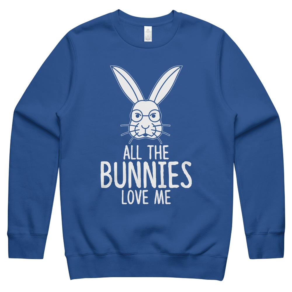 All The Bunnies Love Me – Cute Bunny Funny Easter Crewneck Sweatshirt