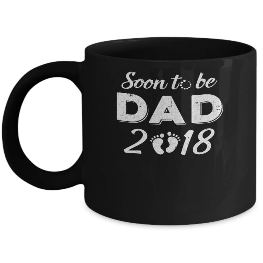 Vintage Soon To Be Dad 2018 First Time Dad Fathers Day Gift Mug