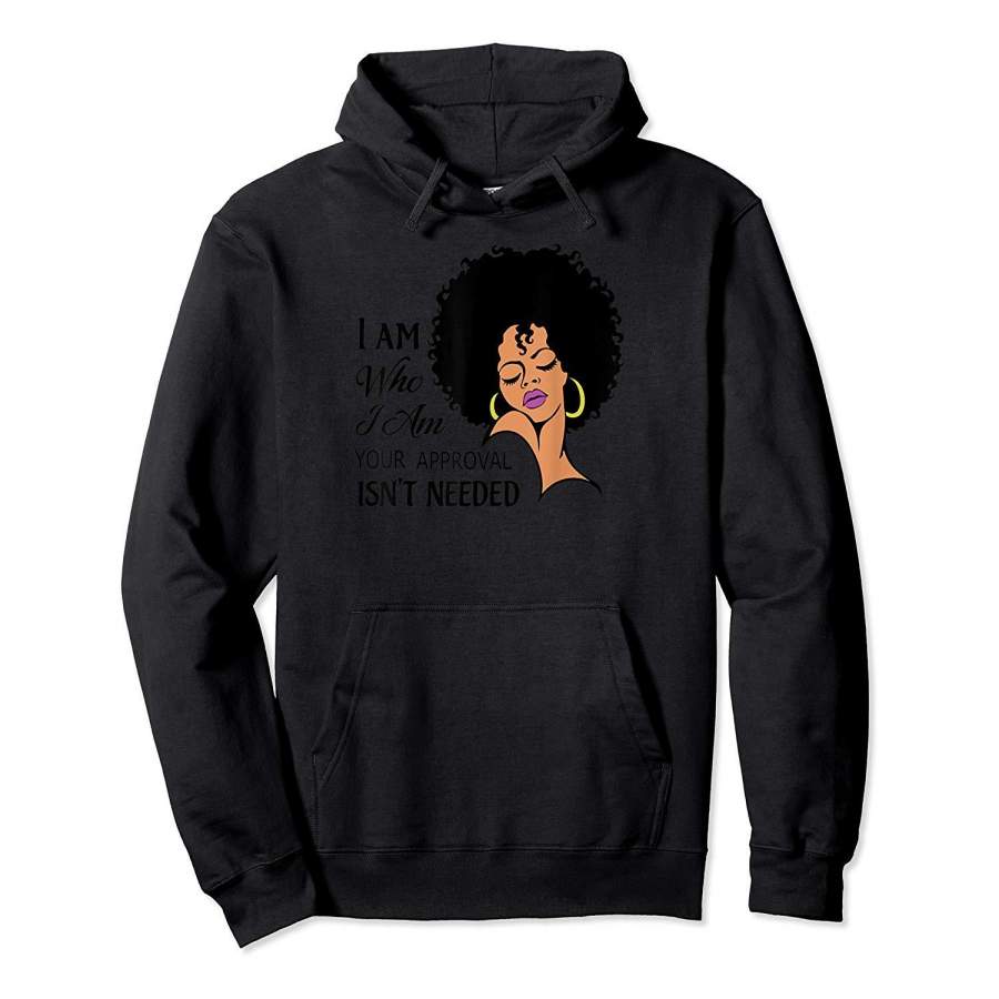 Black Queen Lady Curly Natural Afro African American Ladies Hoodie